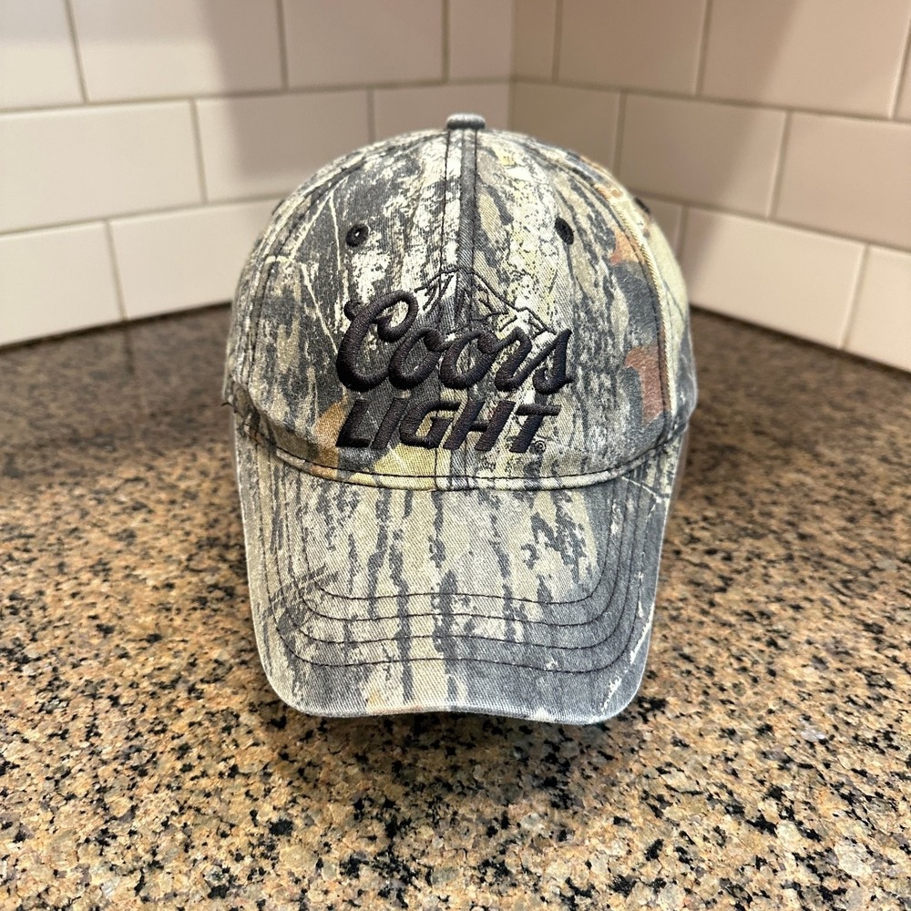 Coors Light H3 Sportgear Mossy Oak Camo Baseball Cap Adjustable Hat